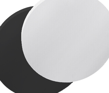 Rund, sj&auml;lvh&auml;ftande ljudabsorbent med f&ouml;rh&ouml;jd brandskyddsklass