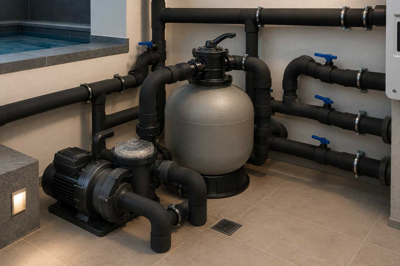 aixFOAM Technics vattenbeständig isolering för pooltillämpningar
