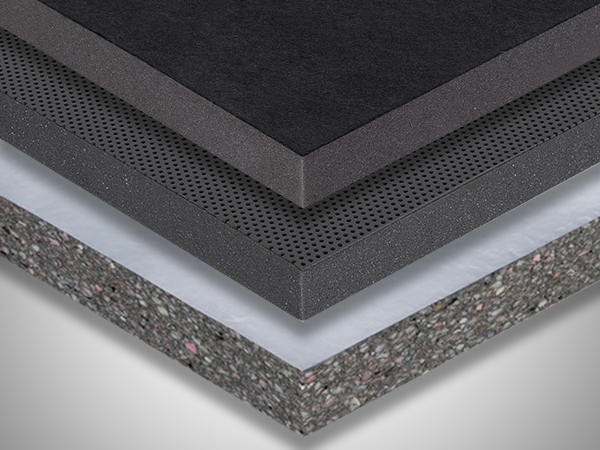 Akustikabsorbenter med laminering