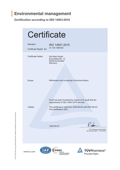 Förhandsvisning av certifikat för miljöledning